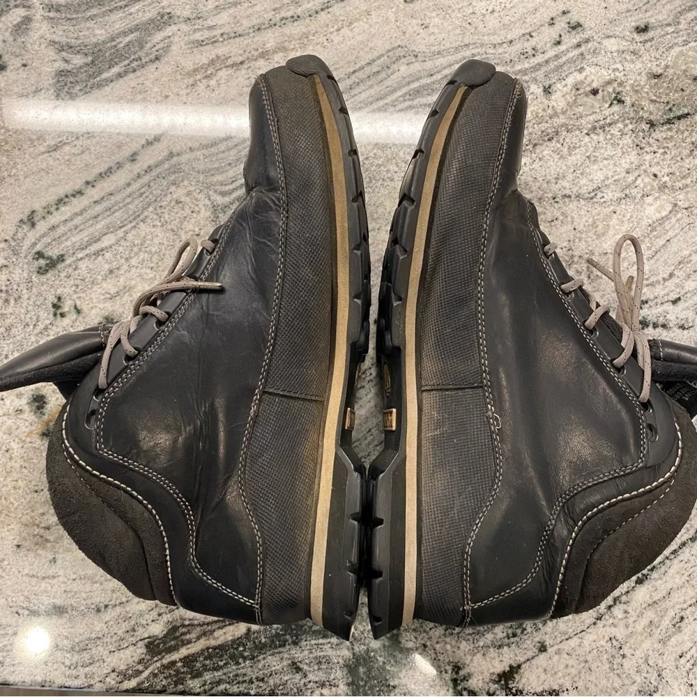 TIMBERLAND Mens size 12M Black Leather 85150 Hiking Lace Up Ankle Boots Shoes